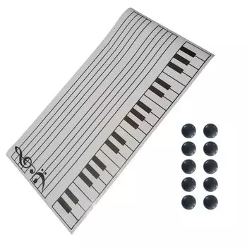 МиХаруЦу Музыкальный нотный стан, Белая доска, Большой нотный лист, Музыкальные ноты, Магнитный, Пятилинейная нотация, Пятилинейный (с клавиатурой)