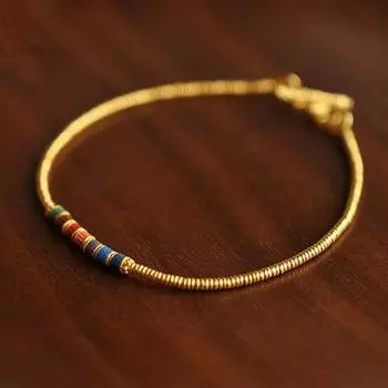 Mihmily Brand - Винтажный браслет Enamel Rainbow, Высокая мода