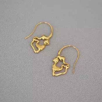 Mihmily бренд-ретро серьги-череп, нишевая личность темперамент панк-стиль золотой