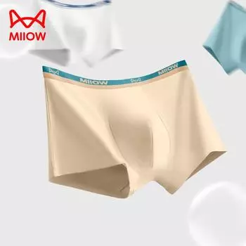 MiiOW, 3 шт., хлопковое мужское нижнее белье, шорты-боксеры 7A, антибактериальное мужское нижнее белье, мужские боксеры, подарок, новинка, L-4XL L