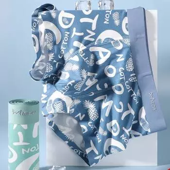 MiiOW 3 шт. модальные сексуальные мужские трусы-боксеры шорты с дышащим принтом полиэстеровый багажник мужское нижнее белье боксеры мужские трусы короткие L-5XL L