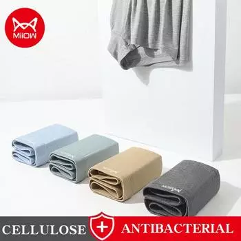 Miiow, 3 шт., мужские мягкие, удобные и дышащие большие брюки-боксеры на плоской подошве из модала, L-4XL L