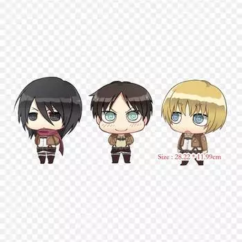 Микаса и Эрен Чиби Эрен Йегер Акерман клипарт патчи для одежды большие аниме патчи теплопередача виниловая наклейка железо на переводных картинках для одежды