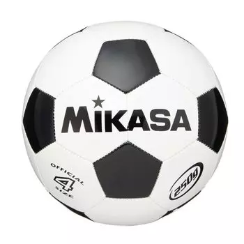 MIKASA Soccer Ball, Size 4 (Elementary School), Approx. 250g, White/Black, Sewn Ball, SVC403-WBK, Recommended Internal Pressure 0.35kgf/cm