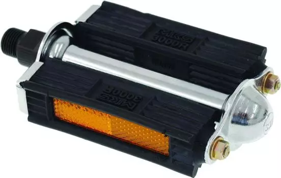 Mikashima Seisakusho 3000R Core Utility Bike Pedal Black 1/2-inch (with Reflector),