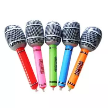 Mike Ballon Toy Microphone Balloons Karaoke Balloons Inflatable Microphone Toys Inflatable Speaker 35cm