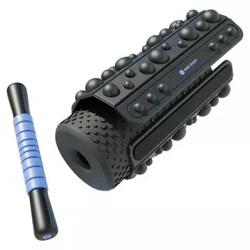 MIKE SPORT набор пенных роликов миофасциальный релиз 3 в 1 ролик Kinmaku домашняя тренировка мышц фитнес расслабление мышц растяжка оборудование 3 шт. чёрный