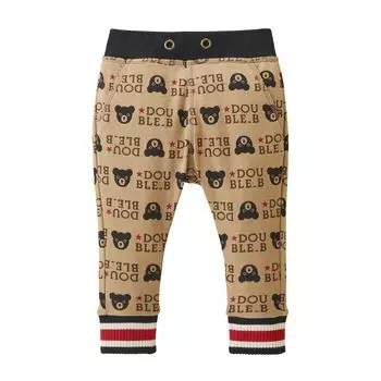 MIKI HOUSE Double B Long Quarter Bear Сделано в бежевом цвете [MIKI HOUSE] Брюки, Штаны, Брюки, Длина, Логотип, Япония, Мальчики, Девочки, Младенцы, Дети, Детская бежевый