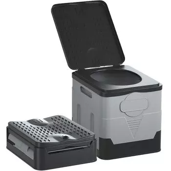 MIKISHO портативный туалет простой аварийный туалетный комплект, туалет, использование, коагулянт, (Серый)