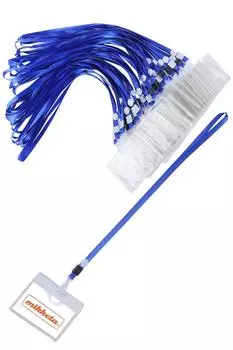 mikketa Держатель для именной бирки, держатель для именной бирки, чехол для подвешивания на шею, синий, 30 листов [5 цветов]