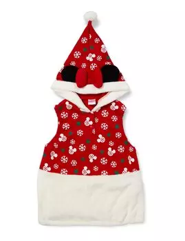 Микки Минни Рождественский Санта жилет Одежда Мальчики Девочки Дети 221224545 Минни Повседневный узор Санта [Disney] Детская