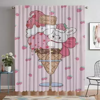 Mikko Curtains for Bedroom Anti-mosquito Curtains 2 Pieces Shades Halloween Decoration Partition Window Curtain for Room 2 Panel W50xH70cmx2pcs-CL