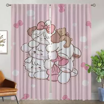 Mikko Modern Living Room Curtains for Camera Halloween Decoration Home Interior Curtains 2 Pieces Shades Tulle for Bedroom Child W50xH70cmx2pcs-CL