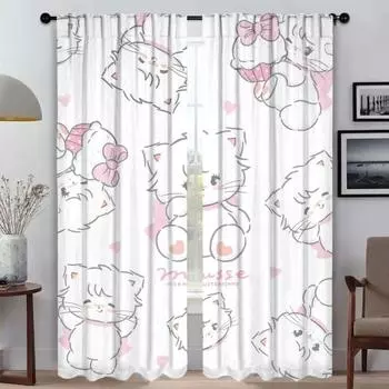 MikkoS Home Interior Curtains for Living Room Blackout Curtains 2 Pieces Partition Window Curtain Tulle for Bedroom Shades Child W50xH70cmx2pcs-CL