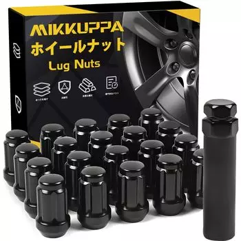 MIKKUPPA Гайка-фиксатор колеса M12 x Коническая гайка с гнездом из стали Длина 35 мм 17HEX с гнездом Подходит для обычных и легковых автомобилей Suzuki Набор из 20 шт.