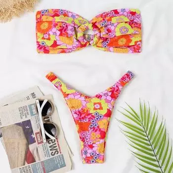 Микро бикини пуш-ап женские купальники сексуальные женские купальники бразильский комплект бикини стринги купальные костюмы пляжная одежда S