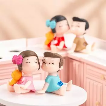 Микро-ландшафтное садоводство Горшечный ландшафтный декор Бант Пара Мультяшная машина Торт Украшение Работа Маленькие украшения