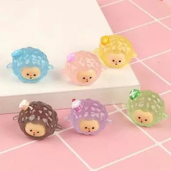 Микро-ландшафтное украшение, серебристые микро-овечки, поделки из смолы, настольные украшения, аксессуары фиолетовый