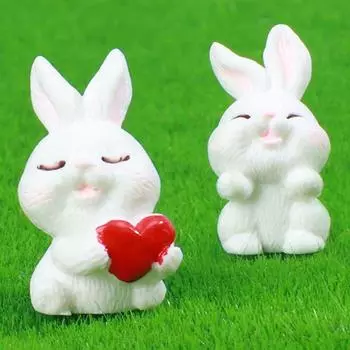 Микро-пейзаж креативный милый кролик животное садоводство ландшафтный дизайн украшения аксессуары настольный маленький орнамент