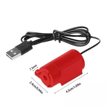 Микро погружной водяной насос для аквариумов с питанием от USB для постоянного тока 5 В 2-3 л/мин Мини-мотор для водяного насоса синий