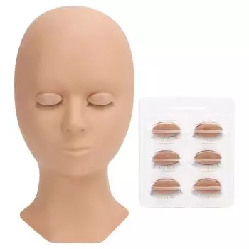 Микроблейдинг Практика Лицо Силиконовый Поддельный Тренировочный Кожа для Лица с 3 Парами Сменных Век