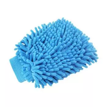 Микрофибра автомобильная бытовая стирка чистка мягкие перчатки против царапин щетка инструмент 22x15cm синий