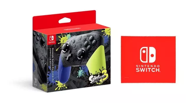 Микрофибровая салфетка для Nintendo Switch Pro Controller Splatoon 3 Edition с логотипом Switch [подлинный продукт] (Нинтендо включено)