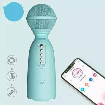 Микрофон 5.0 Bluetooth-совместимый динамик Ручной мини-детский интеллектуальный динамик с голосовой связью по требованию синий