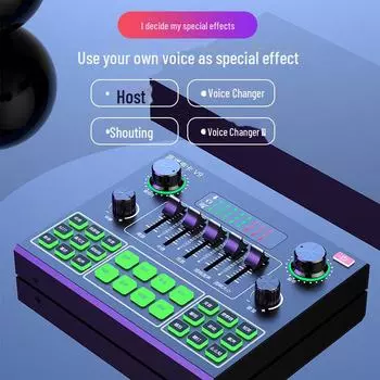 Микрофон для звуковой карты V9 Live Sound Card для Douyin, караоке и криков — конденсаторный микрофон, идеальный для быстрых дикторских передач. Bottle wheat