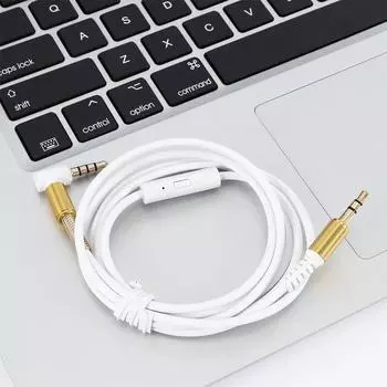 Микрофон Гарнитура Мужской к Мужскому Вспомогательные Автомобильные Цифровые Кабели Аудио Кабели Автомобильный Аудио Кабель Aux 3.5 мм чёрный