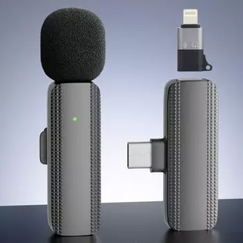 Микрофон Moon River Pin Беспроводной микрофон для мгновенного подключения Сбор звука Подавление шума Plug Play Не требуется приложение Bluetooth не требуется