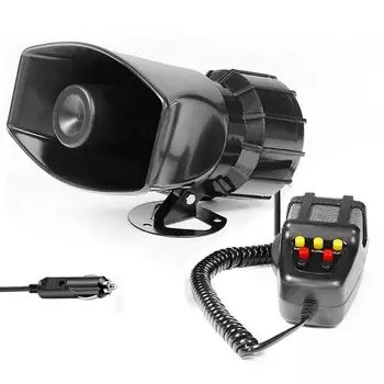 Микрофон PA Система Аварийный усилитель Гуд 12 В 100 Вт Полицейская сирена Воздушный сигнал Мегафон Тон Автомобильный сигнал Предупреждающая сигнализация Динамики Громкие 12V