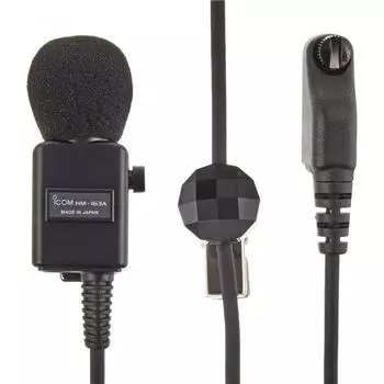 Микрофон с прищепкой Icom HM-163A с водонепроницаемым разъемом и переключателем PTT
