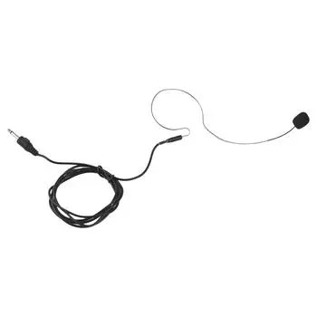Микрофон с заушным креплением, однонаправленный микрофон гарнитуры, гибкая проводная штанга, 3,5 мм, разъем для подключения, шум чёрный