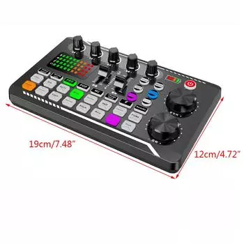 Микрофон Звуковой микшер Звуковая карта Звуковое микширование F998 Звуковая карта Консольный усилитель Компьютерный звуковой адаптер