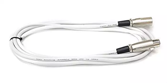 Микрофонный кабель ClassicPro 3 м (XLR-разъем «папа/мама») белый