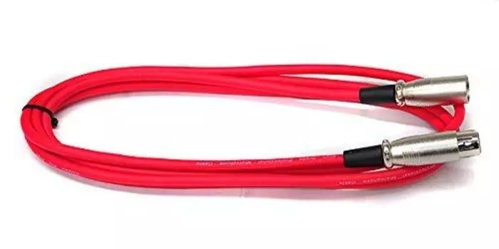 Микрофонный кабель ClassicPro 3м КРАСНАЯ упаковка (XLR-разъем папа / мама ) (Инспекция PAPILIO/специализированный продукт)
