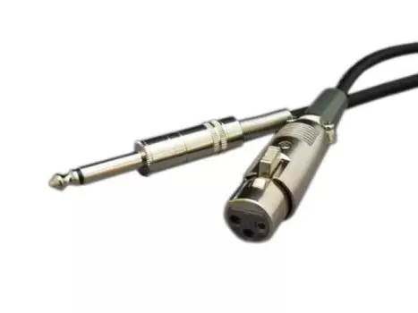 Микрофонный кабель Dreamsound 15 м (Моно штекер 6,3 мм на XLR 3-контактный гнездовой)