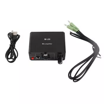 Микрофонный предусилитель с высоким коэффициентом усиления, фантомным питанием 48 В, выход XLR, микрофонный предусилитель для динамических и конденсаторных микрофонов