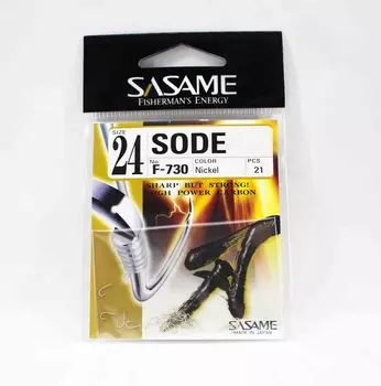 Микрокрючок Sasame F-730 Sode, размер 24 (1522)