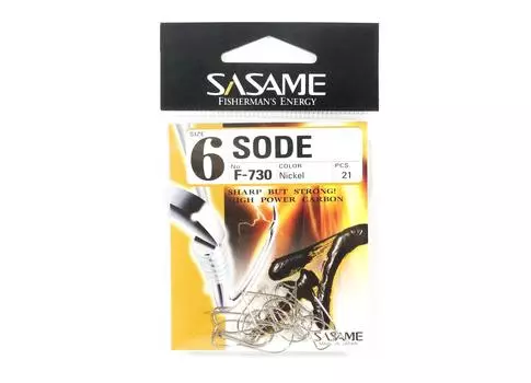 Микрокрючок Sasame F-730 Sode, размер 6 (1652 г.)