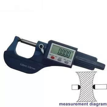 Микрометр с двойной круглой головкой и внешним диаметром 0-25/25-50/50-75/75-100 мм. Цифровой микрометр. Инструменты