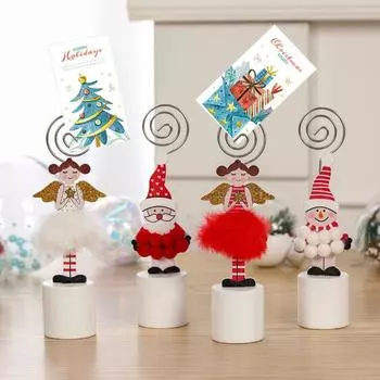 Микропейзаж деревянная визитница ручной работы милый держатель для заметок искусственный креативный держатель для фотоальбома Рождество