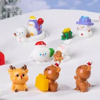 Микропейзаж Креативное рождественское украшение Мини-машина Настольные маленькие украшения