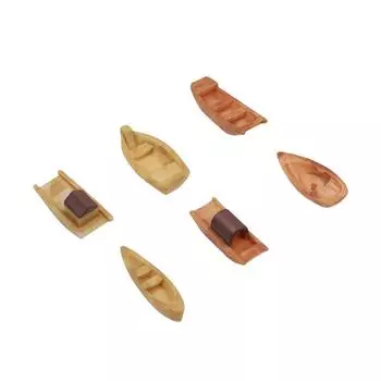 Микропейзаж Микропейзаж Лодка Деревянная лодка Бонсай Украшения для горшка 5