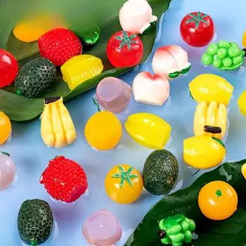 Микропейзаж Моделирование Фрукты Милые Фрукты Земляничное дерево Персик Помидор Украшения своими руками Слепой Мешок Аксессуары Украшения для стола simulated fruit 10pcs