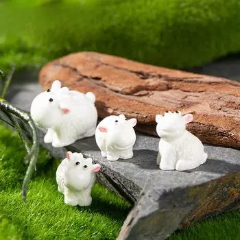 Микропейзаж смоляное украшение симпатичное трехмерное украшение в виде овцы, настольное украшение для автомобиля, аксессуары для украшения ягненка small Sheep10pcs