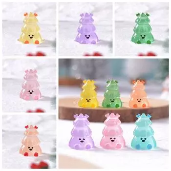 Микропейзаж Светящаяся новогодняя елочная фигурка Рождественская елочная пейзажная фигурка Автомобильные аксессуары жёлтый