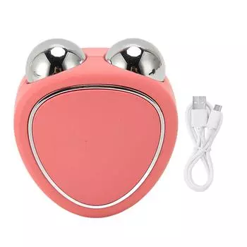 Микротоковое тонизирующее устройство для лица уменьшает мелкие морщины портативный электрический микроток 3D-роллер розовый