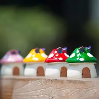 Микроукрашение миниатюрная смоланая имитация садовой статуи дома зелёный